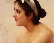 威廉 阿道夫 布格罗 : Etude d'une femme, pour Offrande a l'Amour( Study of a woman, for Offering to Love)